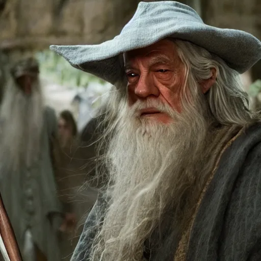 Image similar to gandalf in the movie blood diamond