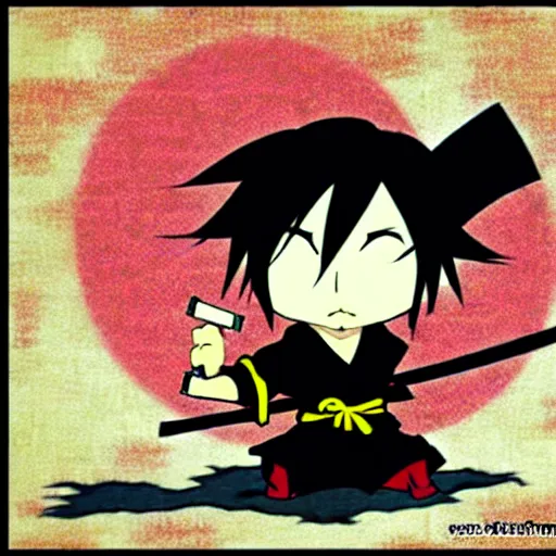 Image similar to uguu uwu chibi samurai Champloo