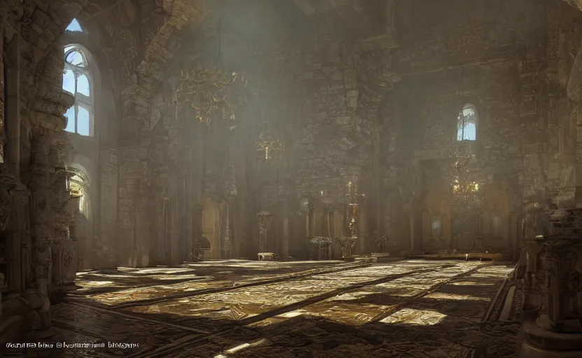 dark castle throne room