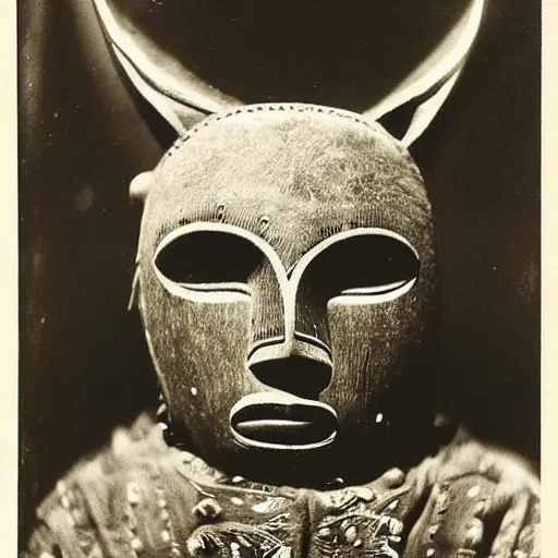 Image similar to vintage photo of Tsimshian animal mask by edward s curtis