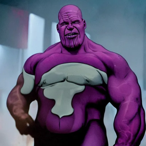 Image similar to Thicc Thanos as The American Psycho