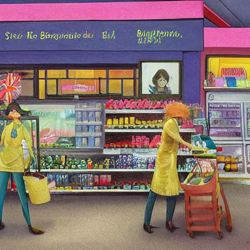 Image similar to photograph, realistic, detailed, beautiful. steve mccully. i took her to a supermarket i don't know why but i had to start it somewhere so it started there i said pretend you've got no money she just laughed and said oh you're so funny