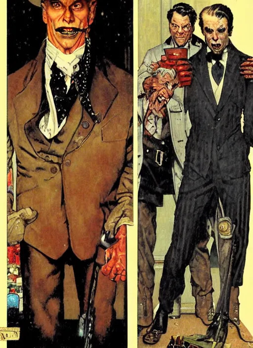 Image similar to full body and head portrait of mr hyde league of extraordinary gentlemen, painted by norman rockwell and phil hale and greg staples and tom lovell and frank schoonover and jack kirby