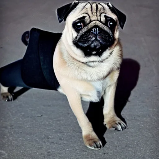 Image similar to a pug that looks like angelina jolie