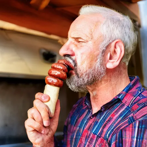 Image similar to a man and his italian sausage,highly detailed