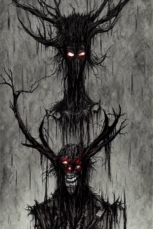 Image similar to mad wendigo artwork by ben templesmith