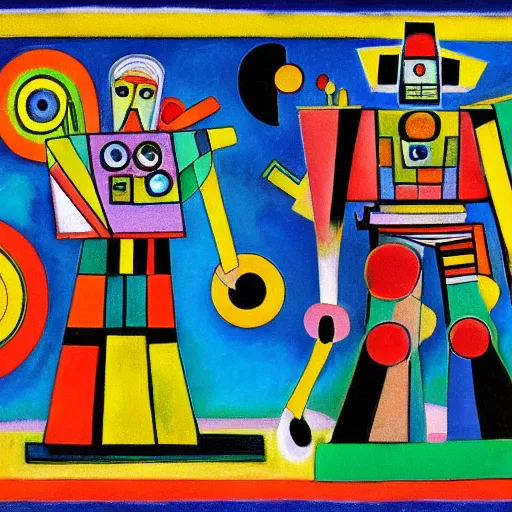 Prompt: warrior robots by Kandinsky