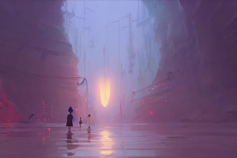 Prompt: drowned city of ancient horror, cory loftis, james gilleard, atey ghailan, makoto shinkai, goro fujita, studio ghibli, rim light, exquisite lighting, clear focus, very coherent, plain background, soft painting