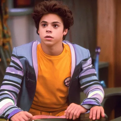 Image similar to young jake t. austin from wizards of waverly place, playing dabo in quark's bar on deep space nine, 3 5 mm photography, highly detailed, cinematic lighting, 4 k