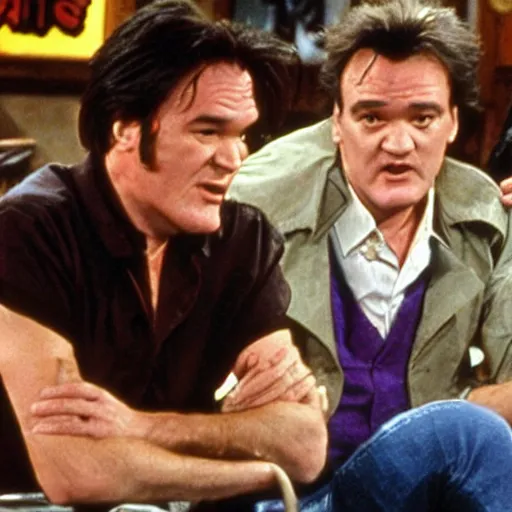 Prompt: quentin tarantino in the tv show friends