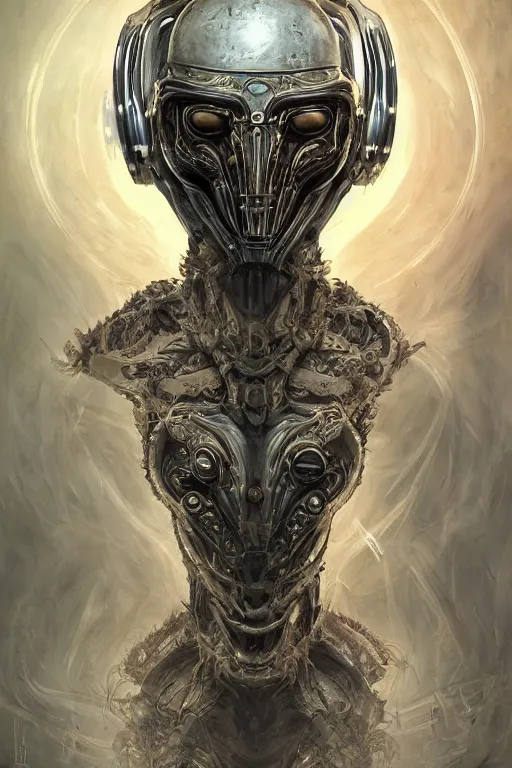Prompt: exoskeleton biomechanical desert mask concept art hybrid, in style of Doom Eternal, in style of Midjourney, stylized, detailed and intricate, elegant, ornate, horror, elite, ominous, haunting, beautiful digital painting, cinematic, cgsociety, H.R. Giger, James jean, Noah Bradley, Darius Zawadzki, vivid colors and vibrant outlines