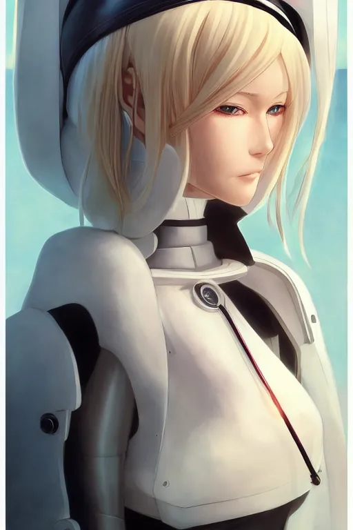 Image similar to portrait Anime cyborg girl in nun clothes, holy church Warhammer 40000, cute-fine-face, white-hair pretty face, realistic shaded Perfect face, fine details. Anime. realistic shaded lighting by Ilya Kuvshinov katsuhiro otomo ghost-in-the-shell, magali villeneuve, artgerm, rutkowski, WLOP Jeremy Lipkin and Giuseppe Dangelico Pino and Michael Garmash and Rob Rey