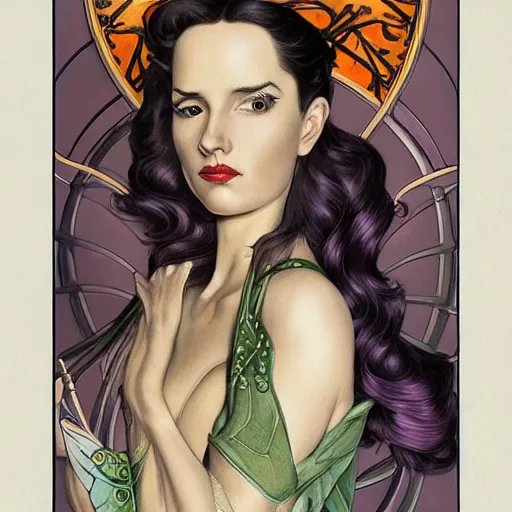 Image similar to an art nouveau, ( streamline moderne ), multi - ethnic and multi - racial portrait in the style of charlie bowater, and in the style of donato giancola and in the style of charles dulac. very large, clear, expressive and intelligent eyes. symmetrical, centered, ultrasharp focus, cinematic lighting, photorealistic digital painting, intricate detailed background.