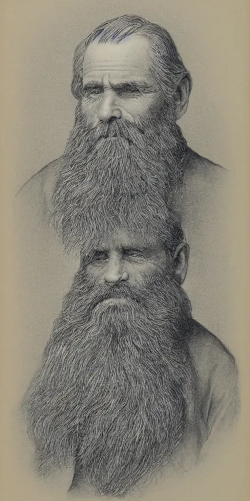 Image similar to a detailed portrait of a old bearded man