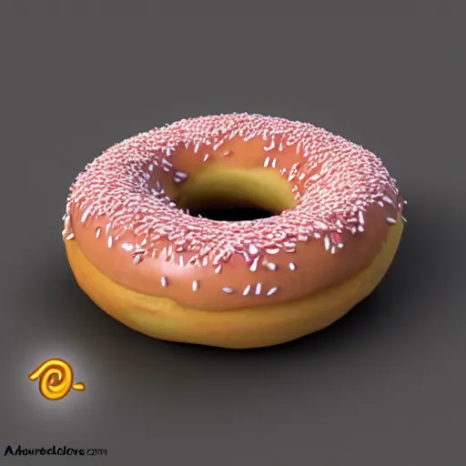 Prompt: 3d model of donut made in blender 3d by andrew price