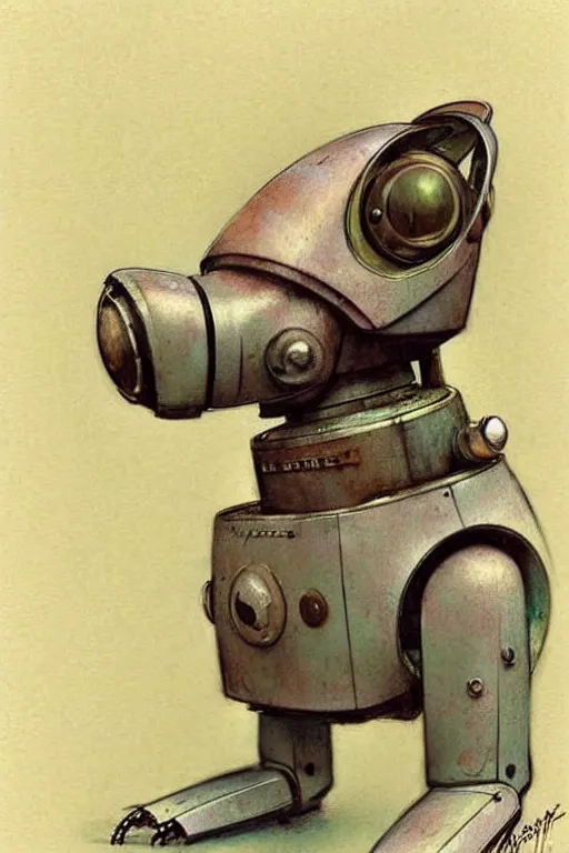 Image similar to (((((1950s retro robot dog . muted colors.))))) by Jean-Baptiste Monge !!!!!!!!!!!!!!!!!!!!!!!!!!!