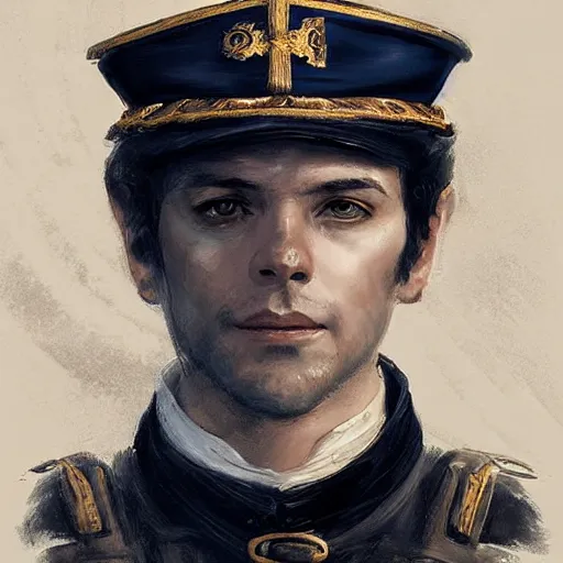 Image similar to portrait of a spanish navy officer blas de lezo, face portrait, renaissance era clothing, epic, tragic, military art, fantasy, dieselpunk, hd shot, digital portrait, beautiful, artstation, comic style, by artgerm, guy denning, jakub rozalski, magali villeneuve and charlie bowater