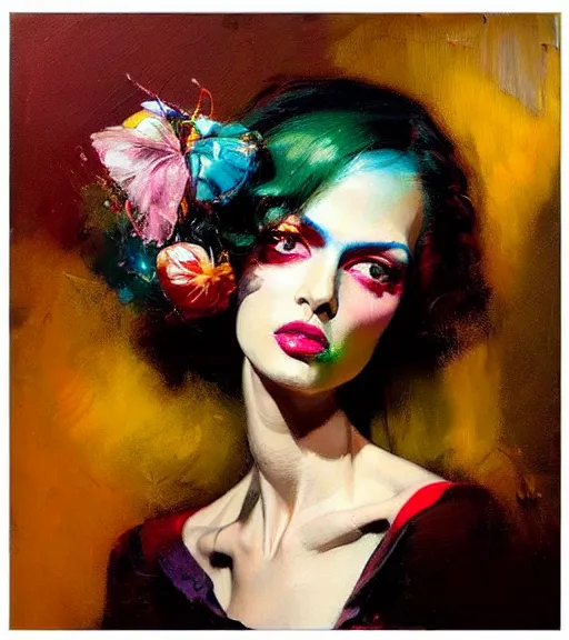 Image similar to delightful supermodel, diamond jewellery, by bartholomew beal, alfio presotto, rhads, salustiano garcia cruz, lita cabellut, contemporary art, mixed media, whimsical art, detailed,