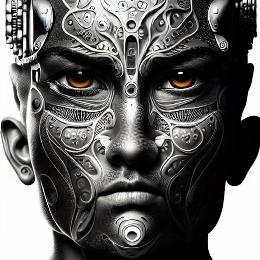 Prompt: ultra realist intricate detailed painting of a single attractive cyborg male, black scales on face and cyborg tech on body, symmetry accurate features, very intricate details, focus, high resolution, 4 k, artstyle alex ries and hiraku tanaka, award winning