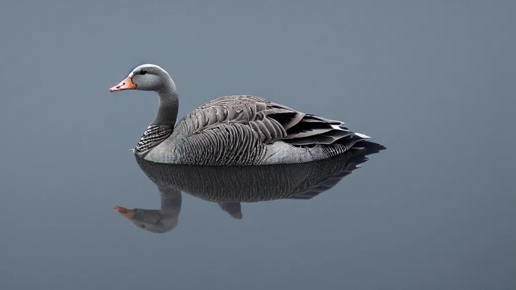 Image similar to cyberpunk greylag goose floating in space, 8k, cinematic, epic, ultra detailed, award winning, trending on artstationHD, dramatic