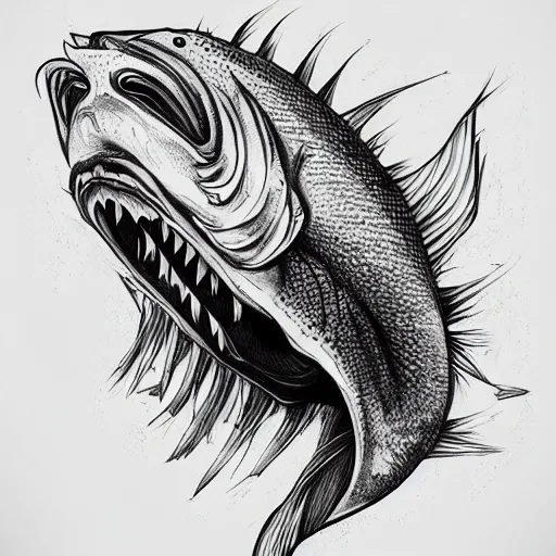 Image similar to an ugly fish eating an ugly fish, illustration, ultra detailed, in the style of artgerm, trending on artstation