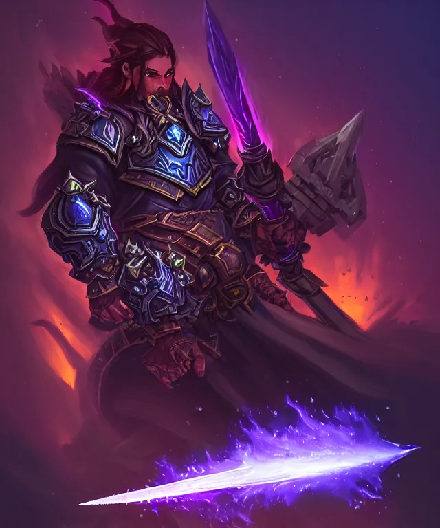 Prompt: dark weapon ,warcraft blizzard weapon art, a burning sword, bokeh. dark weapon art masterpiece artstation. 8k, sharp high quality illustration in style of Jose Daniel Cabrera Pena and Leonid Kozienko, violet colored theme, concept art by Tooth Wu, no human