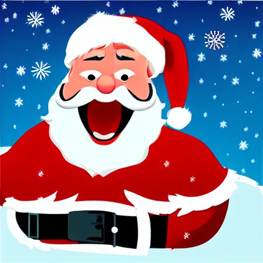 Prompt: santa screaming