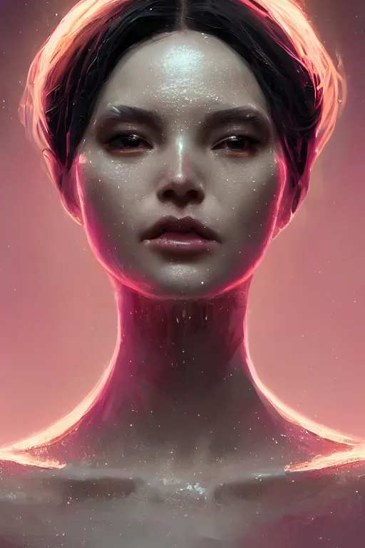 Prompt: A fancy portrait of a crystalized women by Greg Rutkowski, beeple, Sung Choi, Mitchell Mohrhauser, Maciej Kuciara, Johnson Ting, Maxim Verehin, Peter Konig, final fantasy, macro lens , 8k photorealistic, cinematic lighting, HD, high details, dramatic, dark atmosphere, trending on artstation