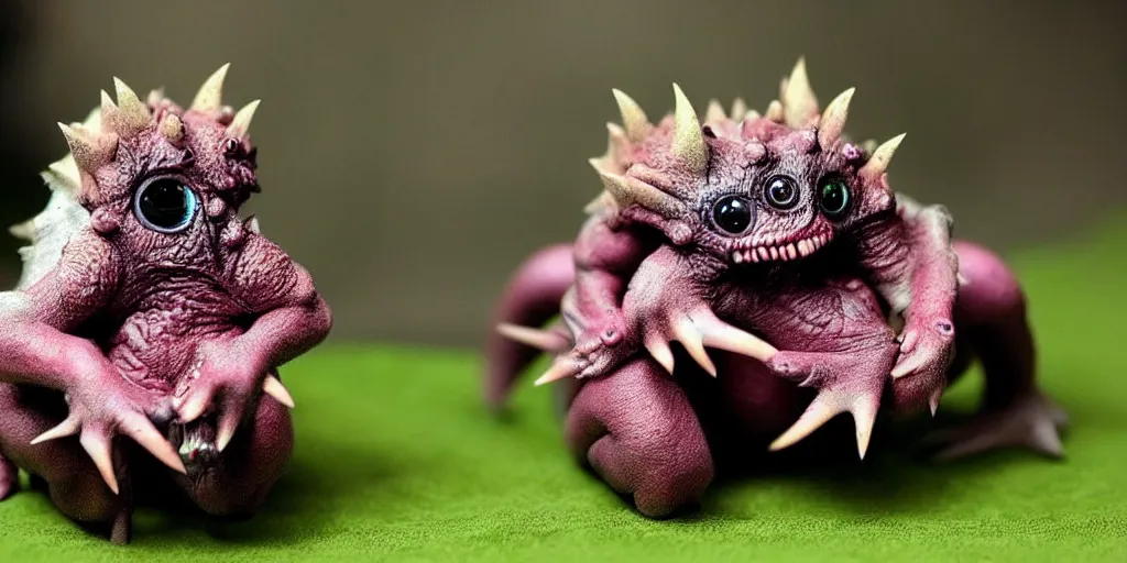 Image similar to a cute bio mutant creature strange animal fauna
