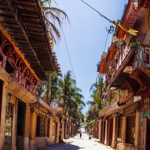 Prompt: the lost city of el dorado, golden streets, intricate