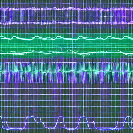 Prompt: the sound of one - hand clapping, oscilloscope wave - form