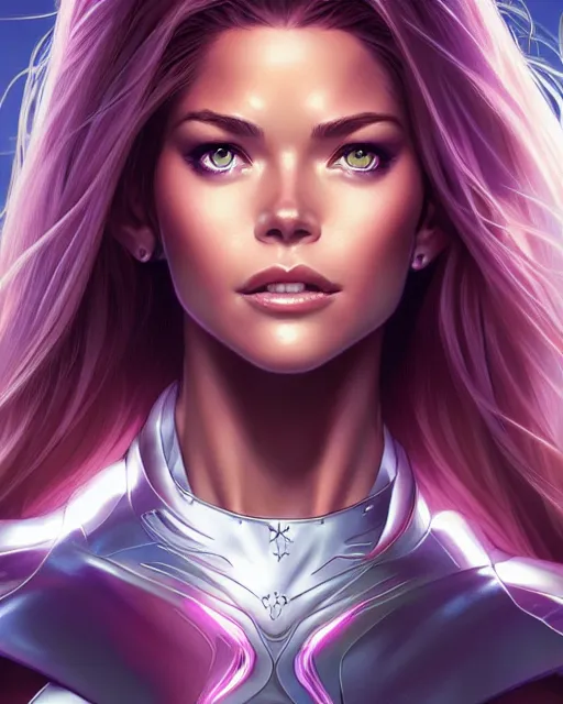 Prompt: ultra realistic illustration, young denise richards as starfire anime, intricate, elegant, highly detailed, digital painting, artstation, concept art, smooth, sharp focus, illustration, art by artgerm and greg rutkowski and alphonse mucha and wlop