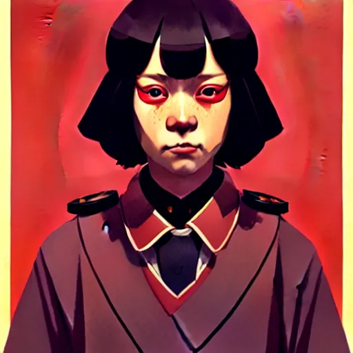 Image similar to Portrait Fanart of of Sukeban Deka (1986), artwork by Sergey Kolesov, arstation,