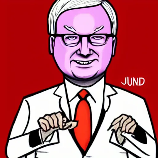 Image similar to kevin rudd, in the style of junji ito