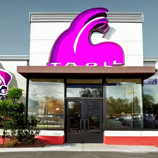 Prompt: Taco bell logo, photo