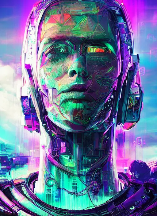 Image similar to silicon valley virtual reality 1 0 th anniversary, cyberpunk art by android jones, cyberpunk art by beeple!!!, synthwave, darksynth, quantum tracerwave, wireframes, trending on artstation