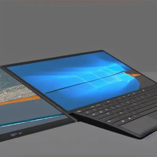 Image similar to a render of a microsoft surface duo but it has full bezel - less screens