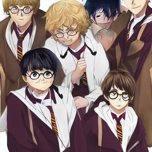 Prompt: harry potter as an anime character