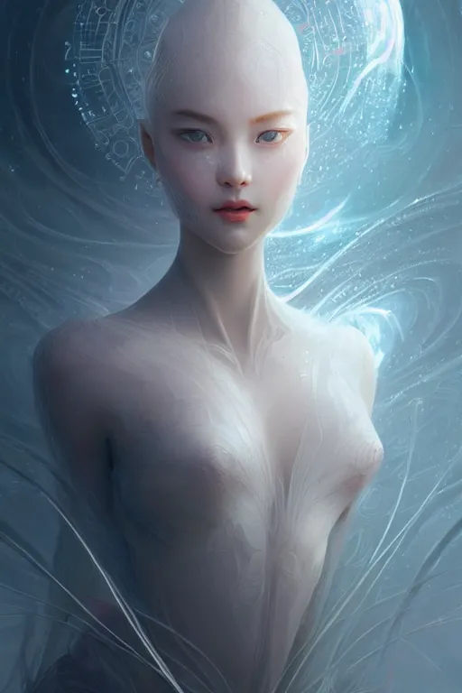 Prompt: perfectly detailed lotus! confounded by multiversal prowess - increasing physical mental perfection, symmetrical! intricate, seductive, highly detailed, interstellar divine perfection! lee jin - eun concept art, smooth, sharp focus, illustration, art by wlop and greg rutkowski and james jean and peter mohrbacher