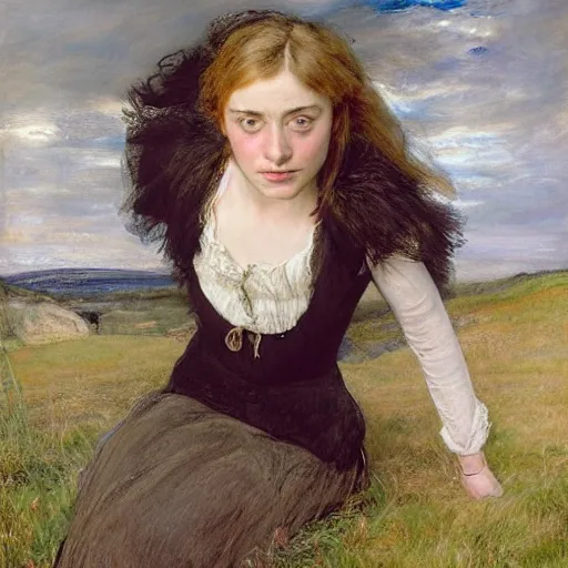 Prompt: a true-to-life accurate portrait of Saoirse Ronan painted by John Everett Millais