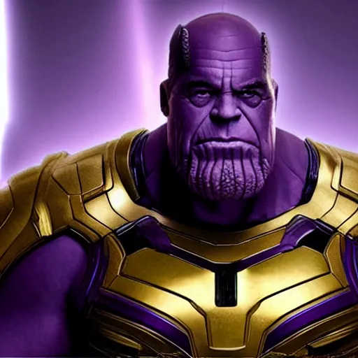 Image similar to Robert Downey Jr as Thanos