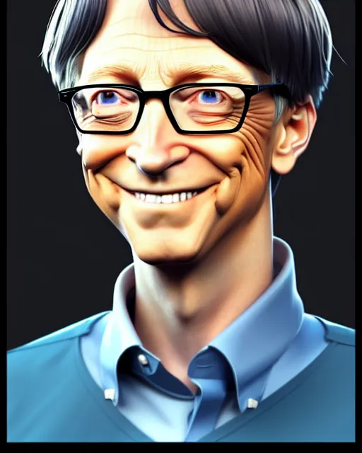 Bill Gates as a anime character