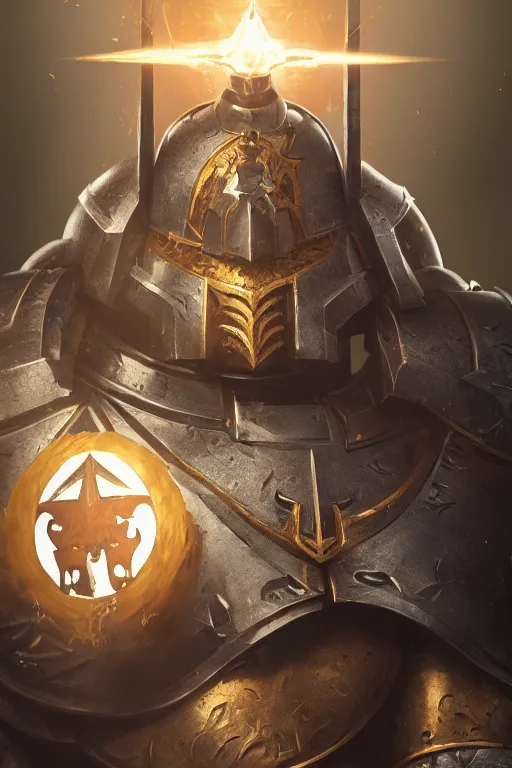 Image similar to armor portrait heros warhammer 4 0 k horus heresy fanart - the primarchs emperor by johannes helgeson animated with vfx concept artist & illustrator global illumination ray tracing hdr fanart arstation zbrush central hardmesh 8 k octane renderer comics stylized