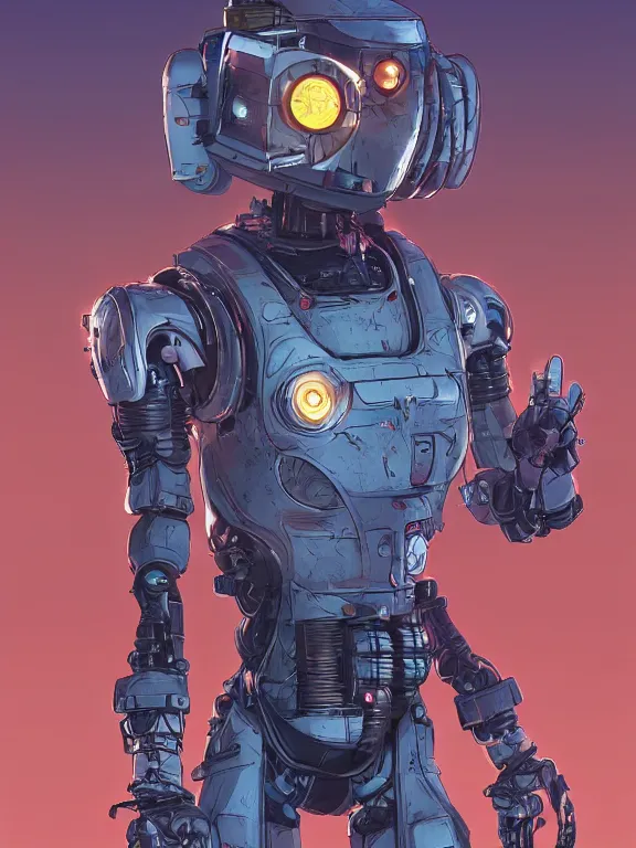 Image similar to solarpunk digital illustration pathfinder robot from apex legends, portrait by james gurney and laurie greasley, concept art, cinematic composition, hyper realism, photorealistic, dramatic lighting, highly detailed, vintage sci - fi