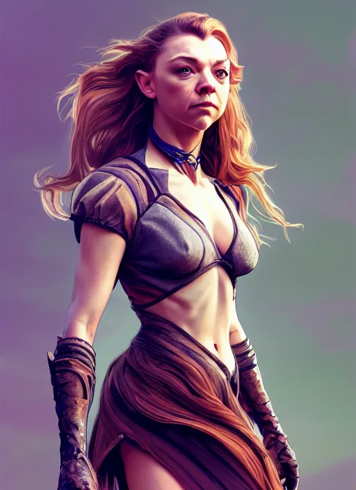 Image similar to natalie dormer wearing a miniskirt doing a backflip, beautiful seductive face, intricate, elegant, highly detailed, digital painting, artstation, concept art, smooth, sharp focus, illustration, art by artgerm and greg rutkowski and alphonse mucha, horizon zero dawn 8 k, tim burton