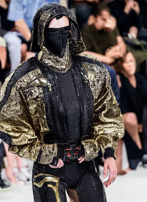 Image similar to hyperrealistic and heavy detailed balenciaga runway show of mortal kombat, leica sl 2 5 0 mm, vivid color, high quality, high textured, real life