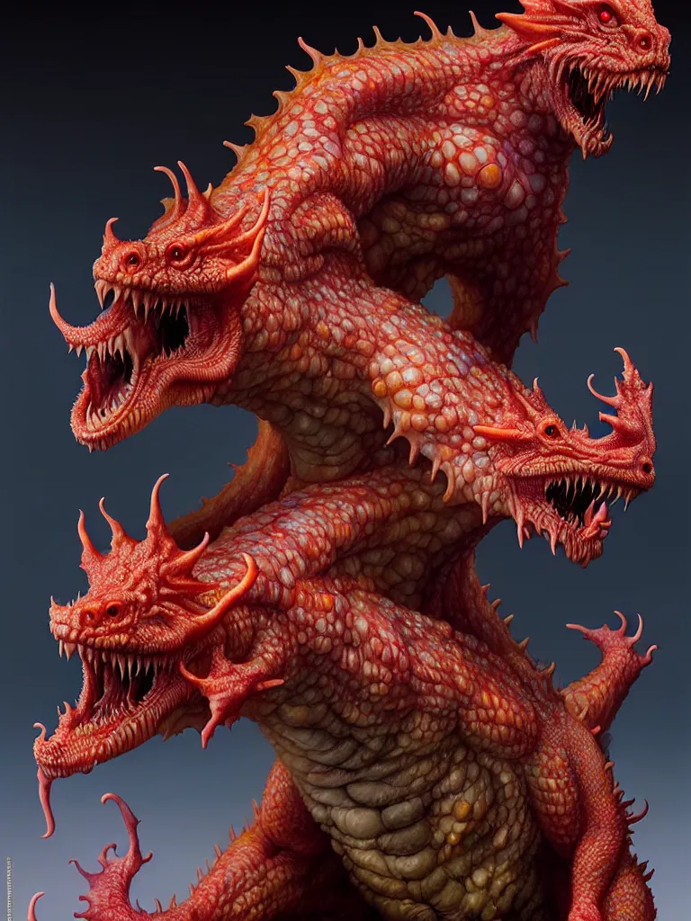 Image similar to hyperrealistic rendering, fat smooth cronenberg flesh monster dragon by donato giancola and greg rutkowski and wayne barlow and zdzisław beksinski, eyeballs, product photography, action figure, sofubi, studio lighting, colored gels, colored background