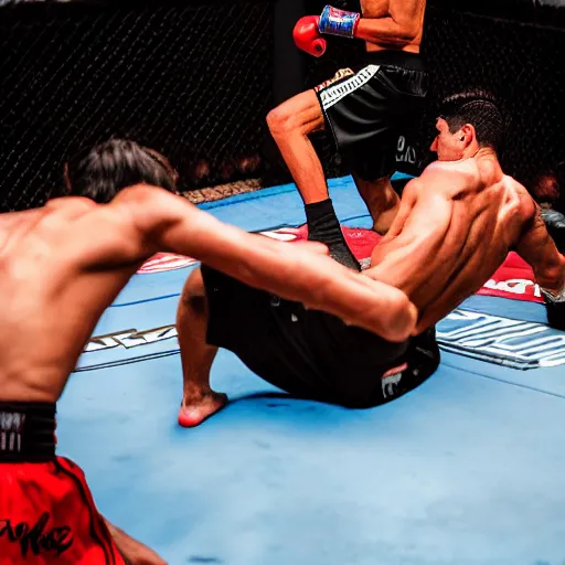 Image similar to chito vera knocks out dominick cruz via headkick, by annie leibovitz and steve mccurry, natural light, detailed face, canon eos c 3 0 0, ƒ 1. 8, 3 5 mm, 8 k, medium - format print