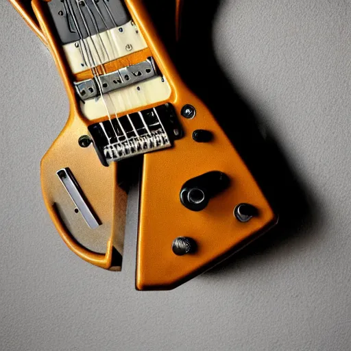 Image similar to brutalist electric guitar