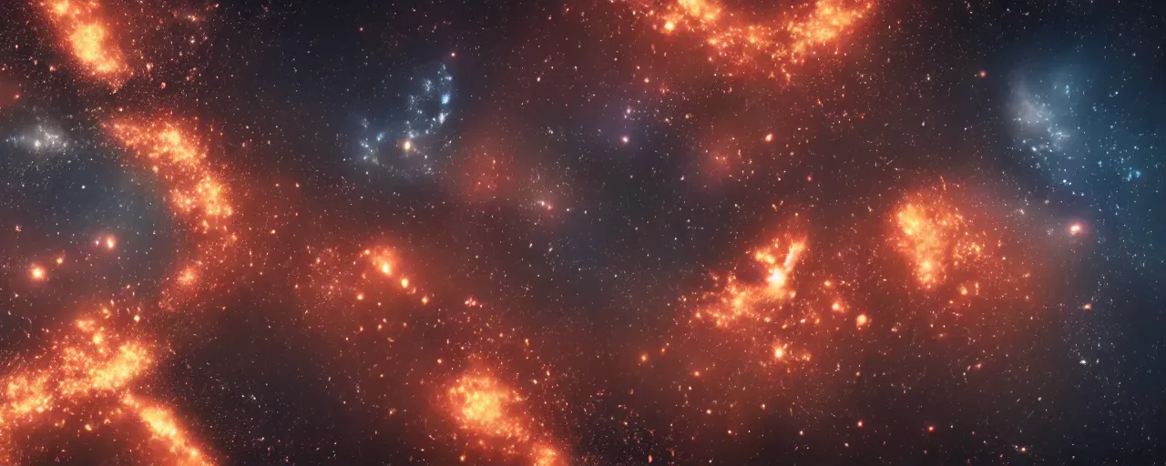 Prompt: dark galaxy, realistic lighting, dynamic lighting, octane render, houdini simulation